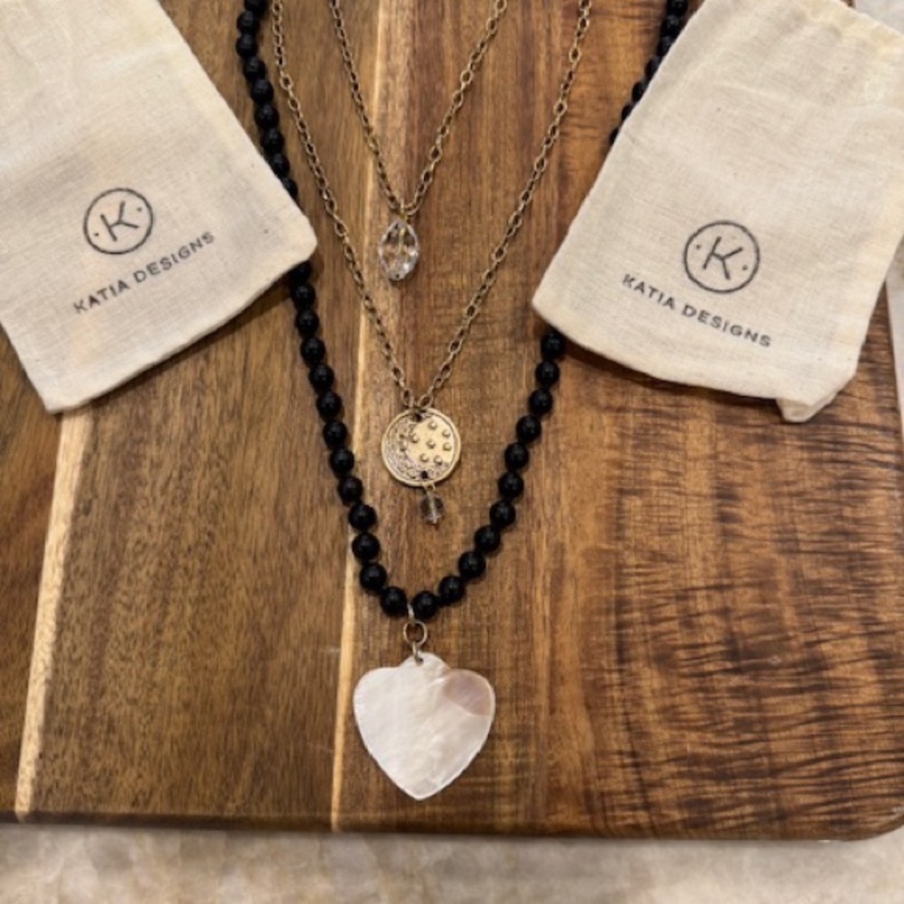 KATIA DESIGNS Short Fusion Duo Bundle Layering Necklaces